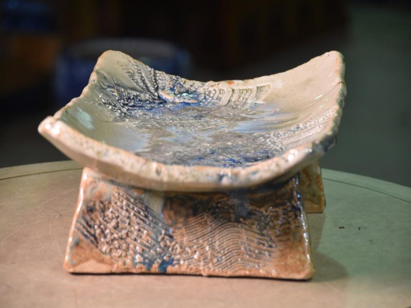 Japanese Crystalline Ceramic Platter - Image 6