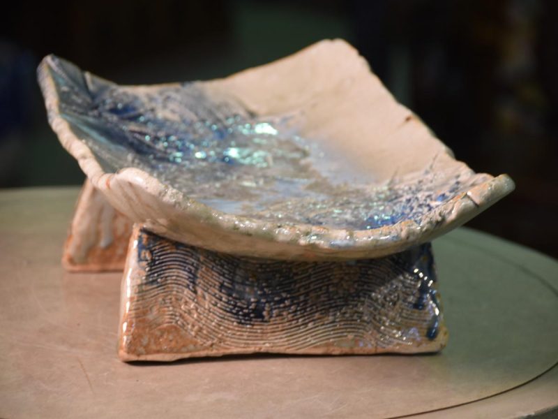 Japanese Crystalline Ceramic Platter - Image 5