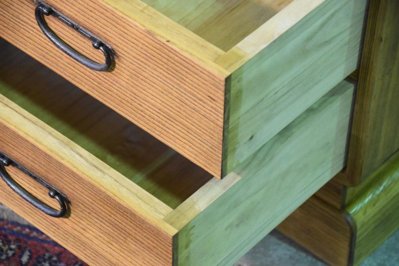 Japanese Solid Wood Vintage Clothing Chest - Image 13