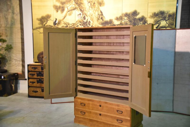 Japanese Solid Wood Vintage Clothing Chest - Image 10
