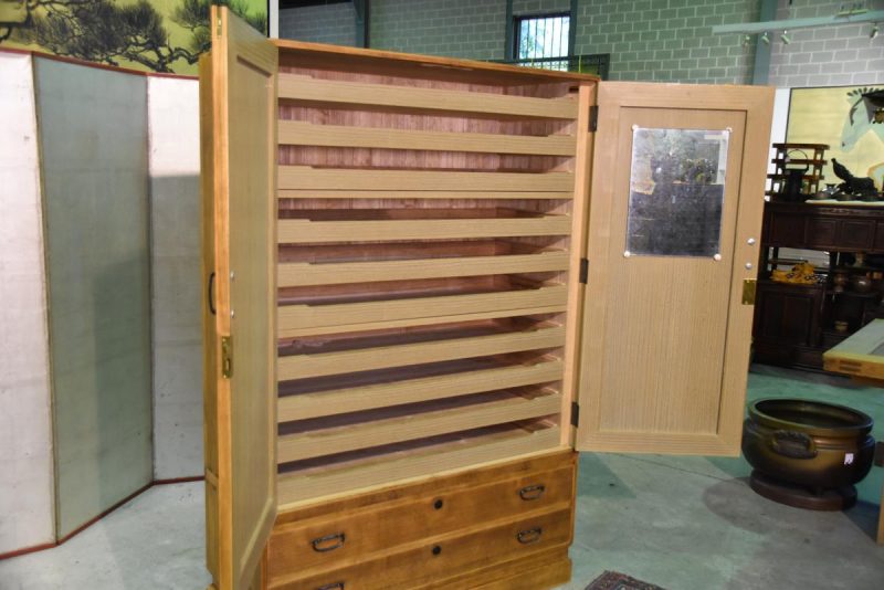 Japanese Solid Wood Vintage Clothing Chest - Image 7