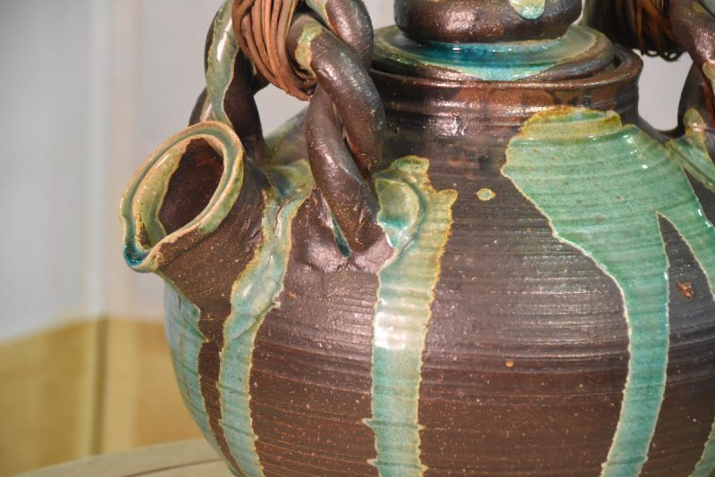 Large Green Drip Glaze Tea Pot - Image 13
