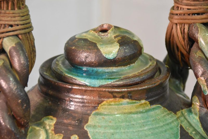 Large Green Drip Glaze Tea Pot - Image 12