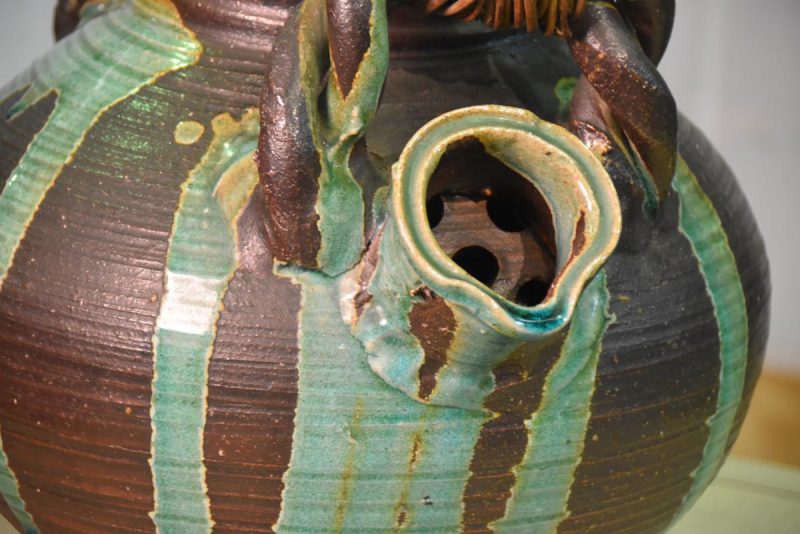 Large Green Drip Glaze Tea Pot - Image 8