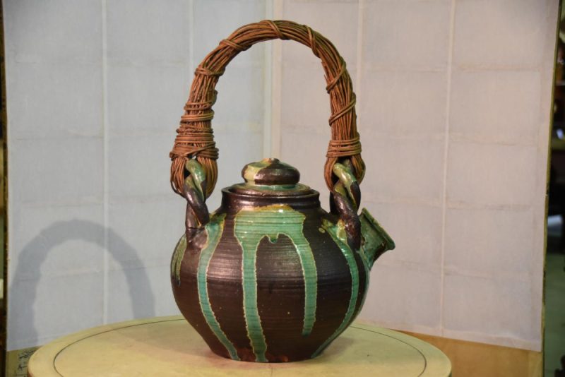 Large Green Drip Glaze Tea Pot - Image 7