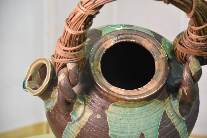Large Green Drip Glaze Tea Pot - Image 4
