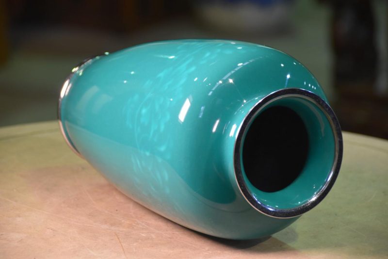 Japanese Green Cloisonne Vase - Image 3
