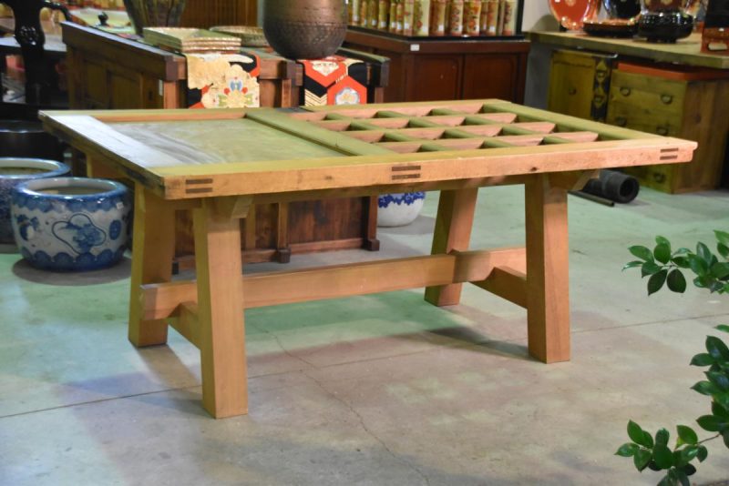 Japanese Wooden Dining Table - Image 5