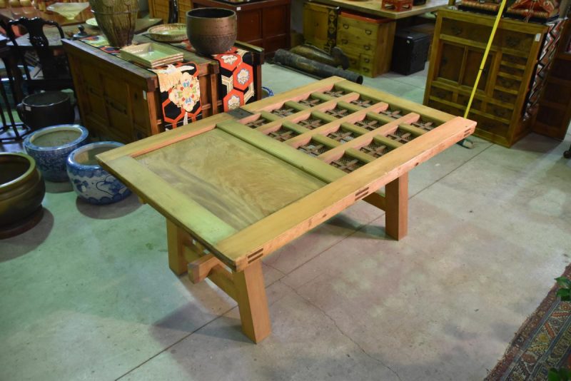 Japanese Wooden Dining Table - Image 4