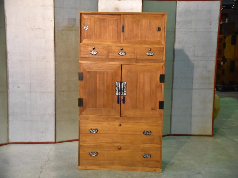Japanese 3 Section Wedding Kimono Chest - Image 12