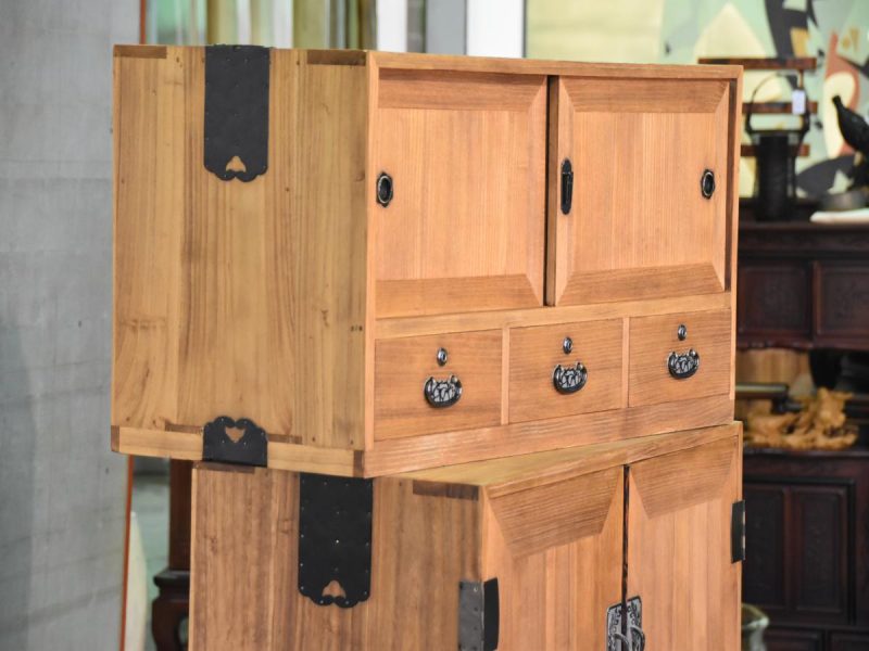 Japanese 3 Section Wedding Kimono Chest - Image 17