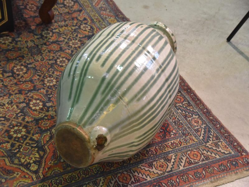 Large Green Drip Glaze Shigaraki Tsubo Urn - Image 6