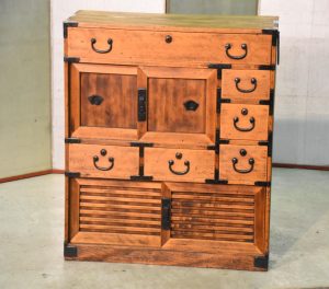 Japanese Osaka Region Merchant Chest with Secret Drawer