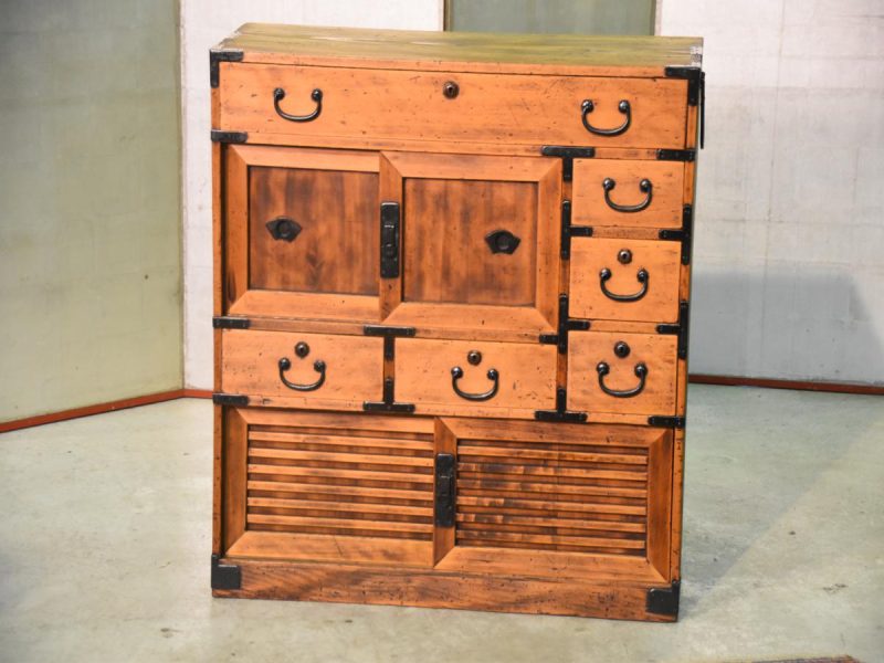 Japanese Osaka Region Merchant Chest with Secret Drawer
