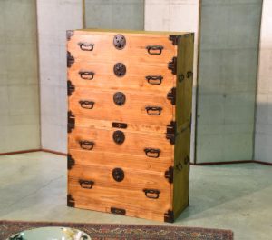 Antique Solid Wood Clothing Chest from Tokyo Japan