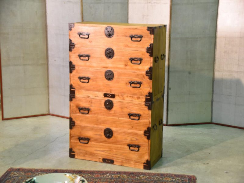 Antique Solid Wood Clothing Chest from Tokyo Japan