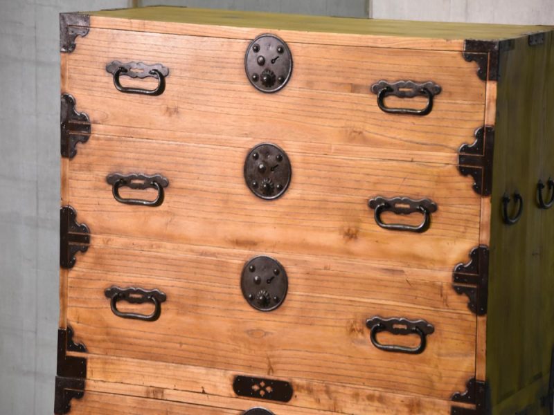 Antique Solid Wood Clothing Chest from Tokyo Japan - Image 15
