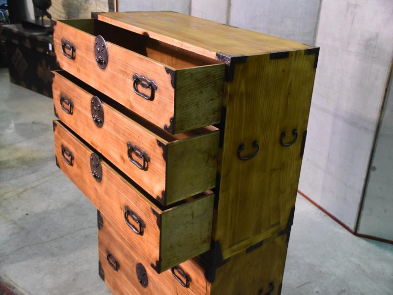 Antique Solid Wood Clothing Chest from Tokyo Japan - Image 10