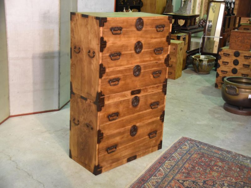 Antique Solid Wood Clothing Chest from Tokyo Japan - Image 4
