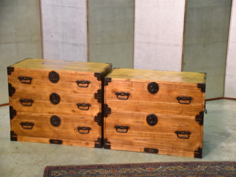 Antique Solid Wood Clothing Chest from Tokyo Japan - Image 3