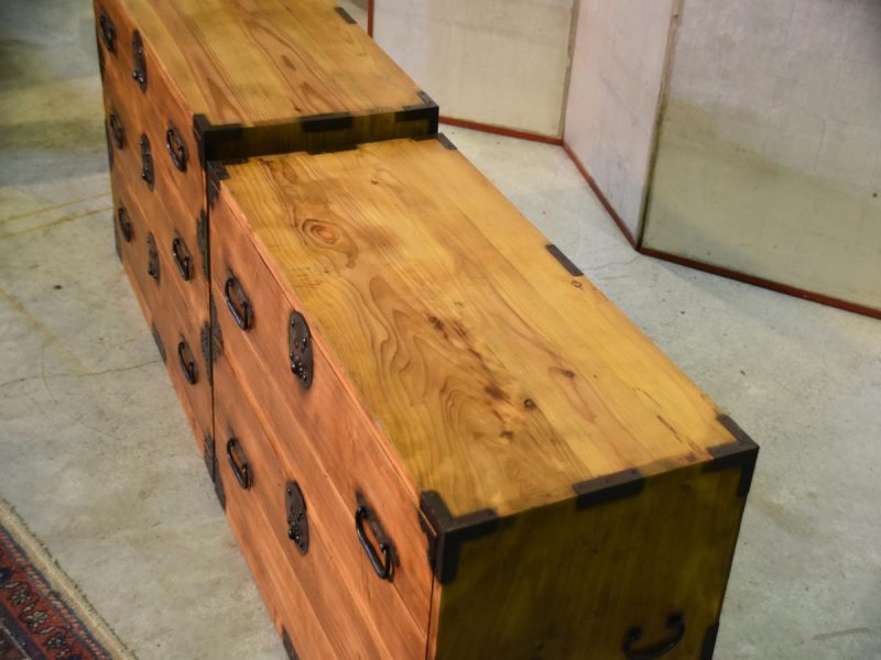 Antique Solid Wood Clothing Chest from Tokyo Japan - Image 2