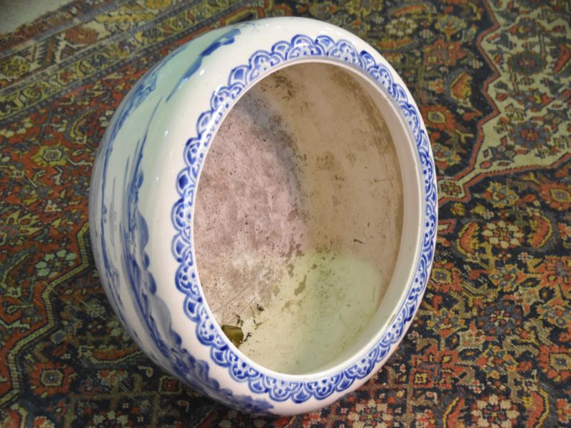 Blue and White Porcelain Planter (Hibachi) - Image 4