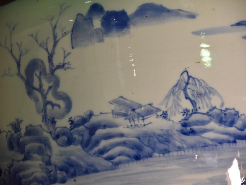 Blue and White Porcelain Planter (Hibachi) - Image 10