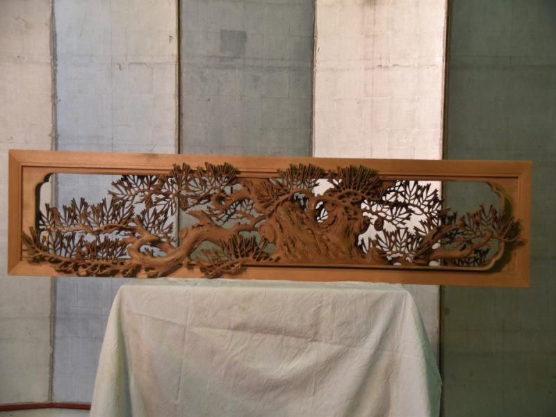 Japanese Carved Wooden Transom Rama - Image 2
