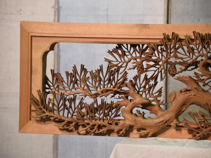 Japanese Carved Wooden Transom Rama - Image 5
