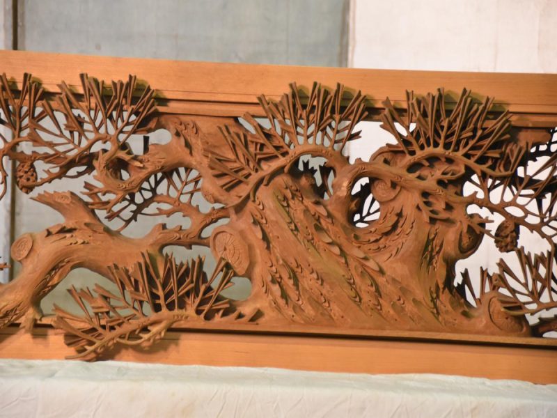 Japanese Carved Wooden Transom Rama - Image 4
