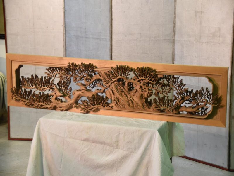 Japanese Carved Wooden Transom Rama - Image 6