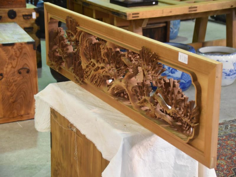 Japanese Carved Wooden Transom Rama - Image 10