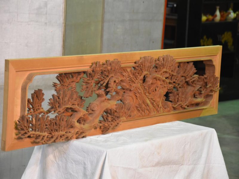Japanese Carved Wooden Transom Rama - Image 12