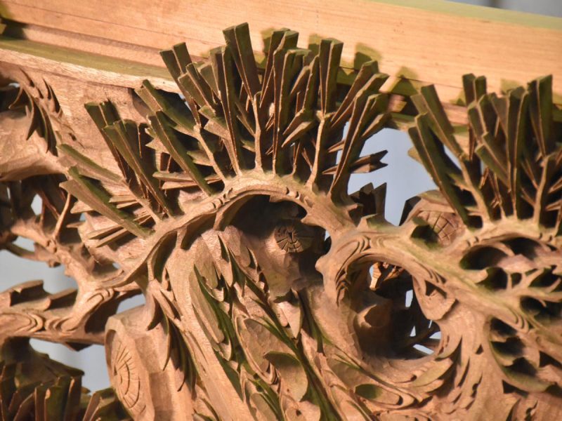 Japanese Carved Wooden Transom Rama - Image 13