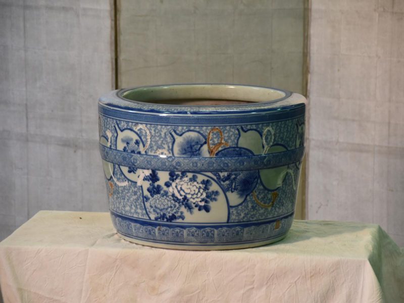 Japanese Ceramic Lotus Pond (Hibachi/ Brazier)