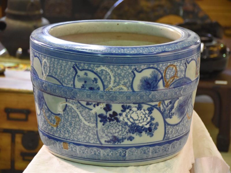 Japanese Ceramic Lotus Pond (Hibachi/ Brazier) - Image 11