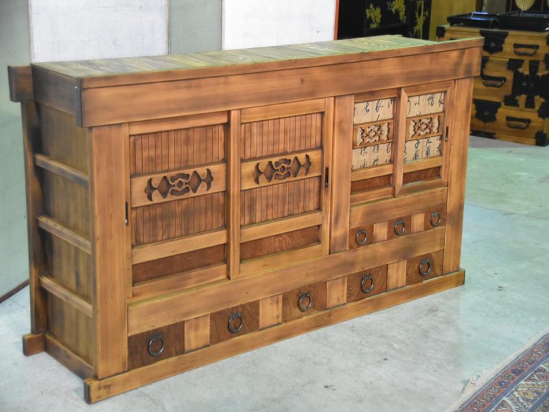 Japanese Antique Wooden Sideboard - Image 6