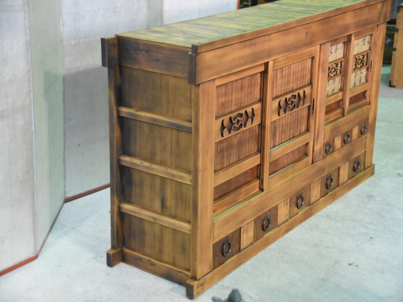 Japanese Antique Wooden Sideboard - Image 5
