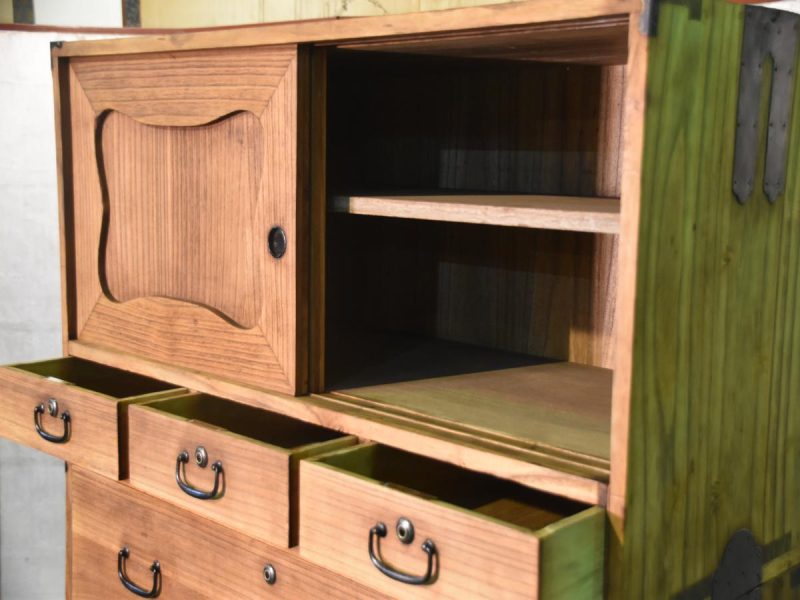 Japanese 3 Section  7 Drawer Clothing Chest - Image 11