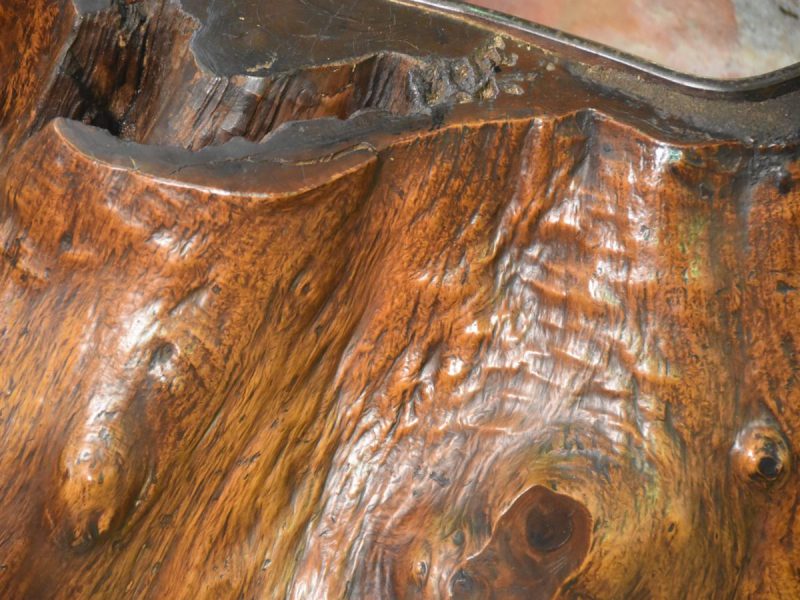Japanese Burled Elm Hibachi - Image 6
