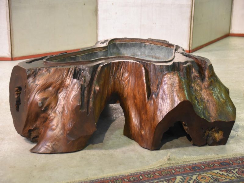 Japanese Burled Elm Hibachi - Image 3