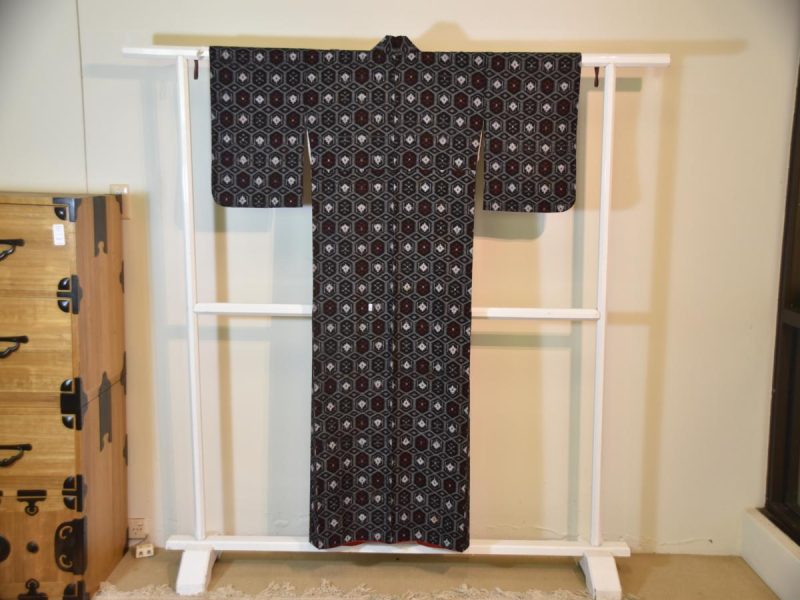 Japanese Kasuri Vintage Kimono