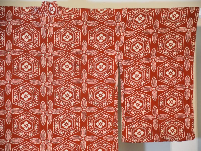 Silk Haori in Red and White - Image 5