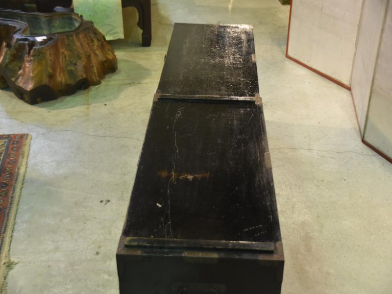 Japanese Black Lacquered Chest of Drawers (2 Sections) - Image 2