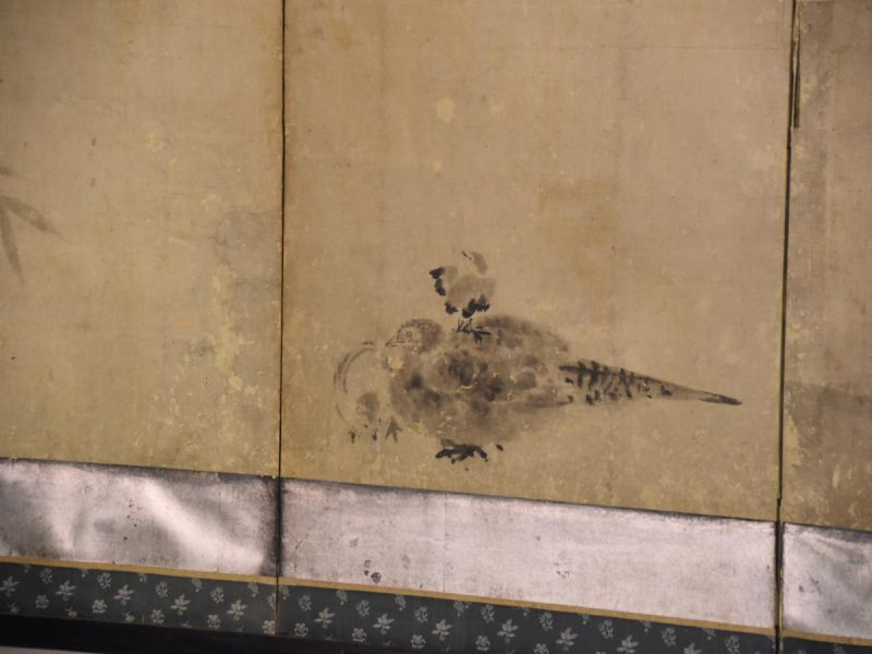 Japanese Momoyama Period 6 Panel Sumi-E Screen - Image 7