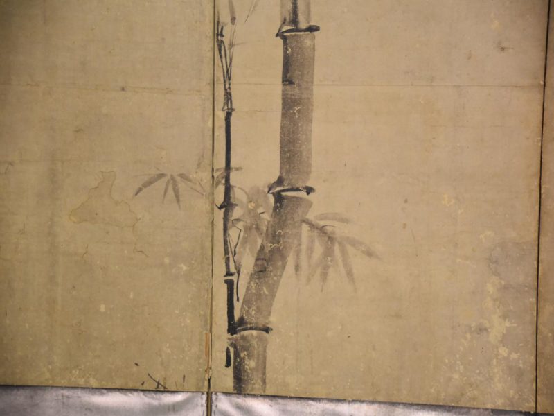 Japanese Momoyama Period 6 Panel Sumi-E Screen - Image 6