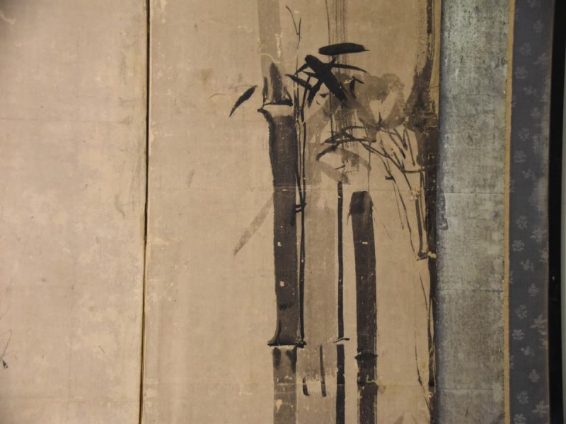 Japanese Momoyama Period 6 Panel Sumi-E Screen - Image 5