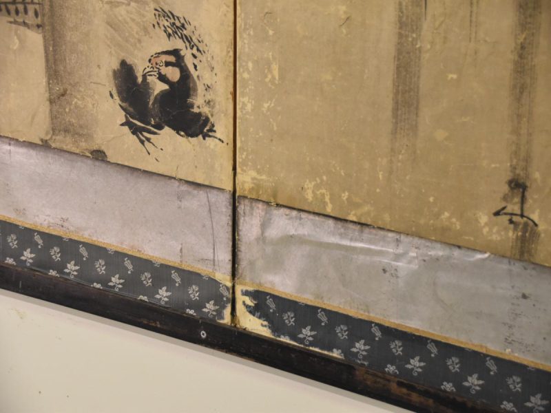 Japanese Momoyama Period 6 Panel Sumi-E Screen - Image 2