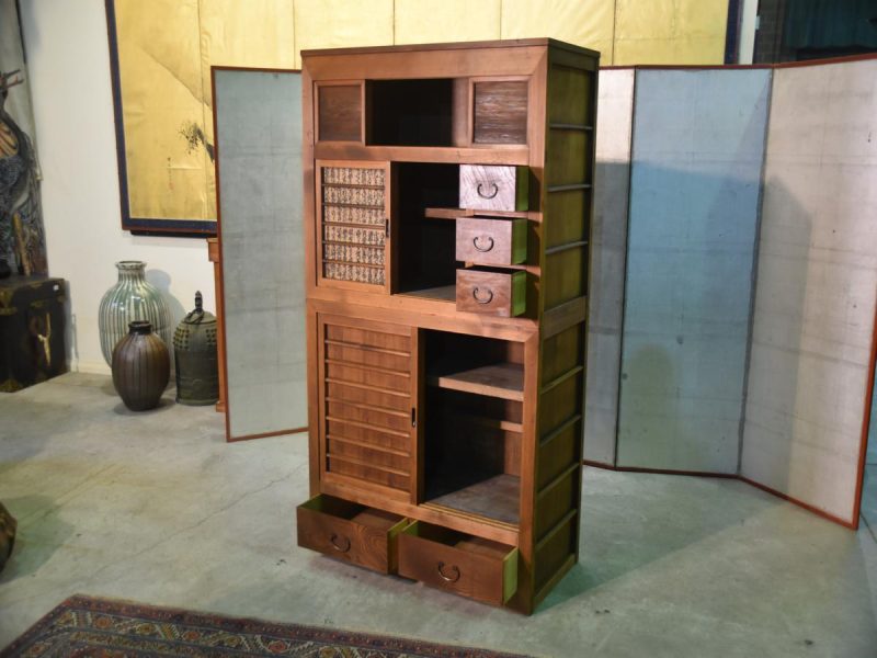 Japanese Antique Kitchen Chest Mizuya Dansu - Image 14