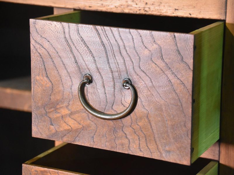 Japanese Antique Kitchen Chest Mizuya Dansu - Image 11